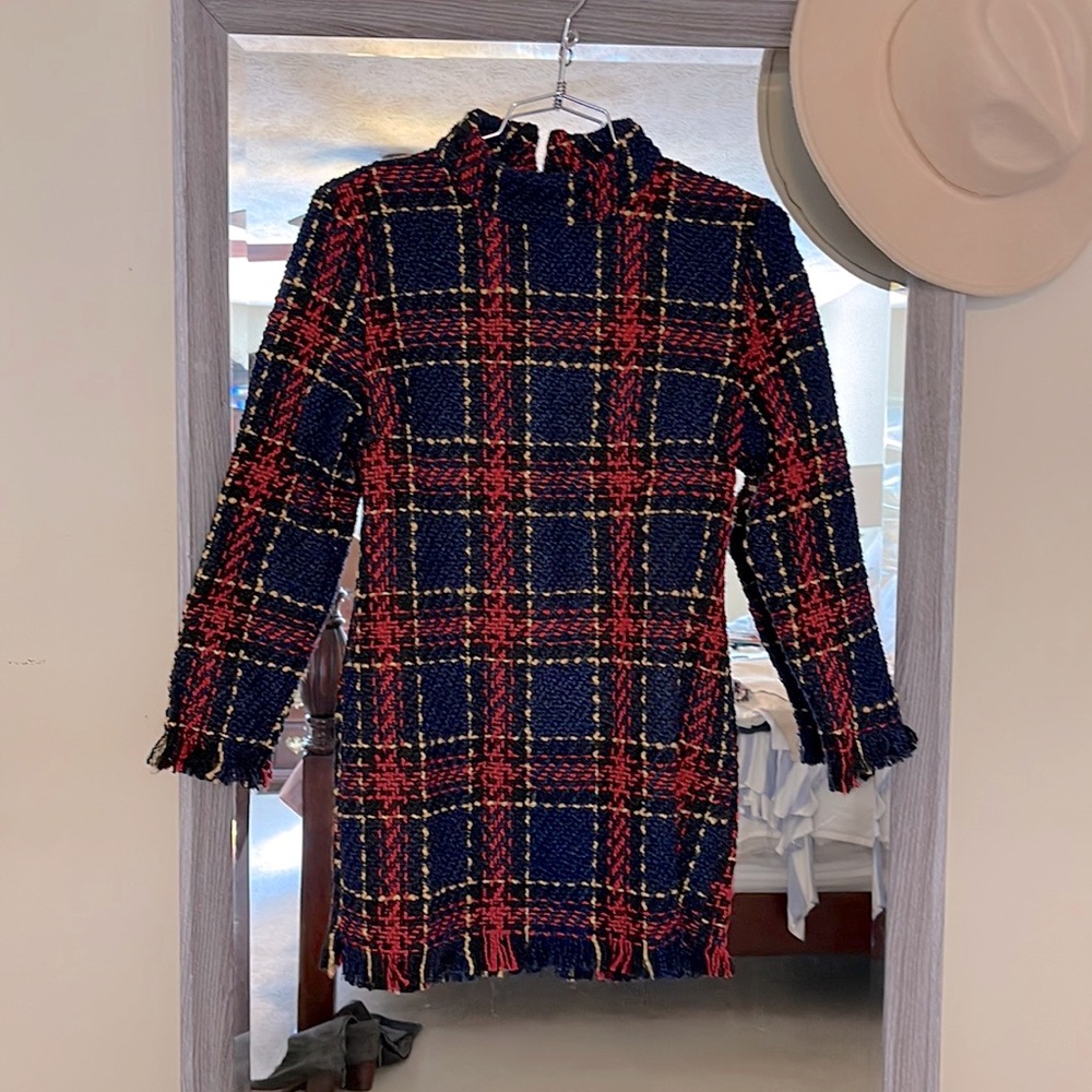 Plaid Tweed Dress